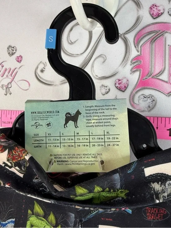 Jurassic World Pet shirt Button-Up Shirt - Black with Multicolor Dino Print - Picture 8 of 12